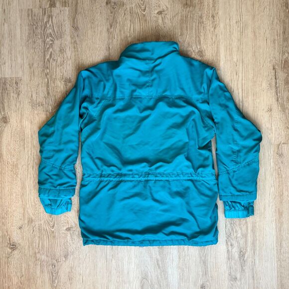 Eddie Bauer Gore-Tex Teal Jacket Vintage 90s Outdoor Shell Size M Seattle USA - Picture 3 of 8